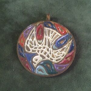 Vintage Terra Sancta guild necklace medallion - $75